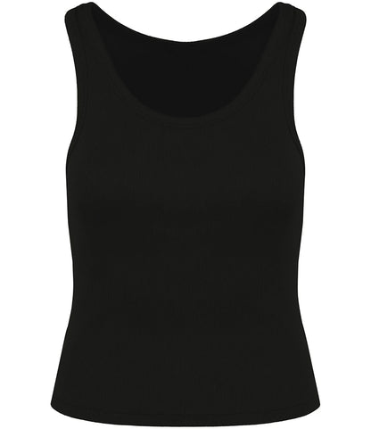 Native Spirit NS344 Ladies Ribbed Tank Top in Black