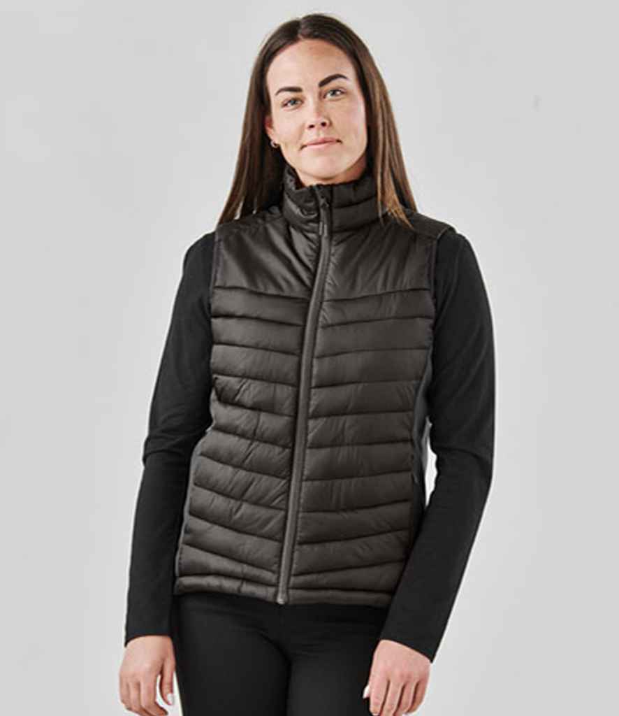 Stormtech PDV1W Stormtech Ladies Montserrat Thermal Bodywarmer in Black/Granite