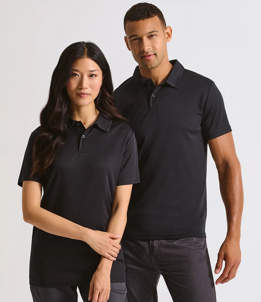Premier PR612 Coolchecker Stud Piqué Polo Shirt in Black