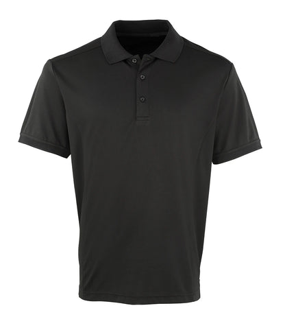 Premier PR615 Coolchecker Piqué Polo Shirt in Black