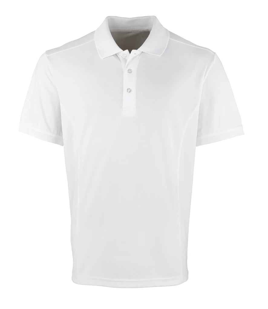 Premier PR615 Coolchecker Piqué Polo Shirt in White