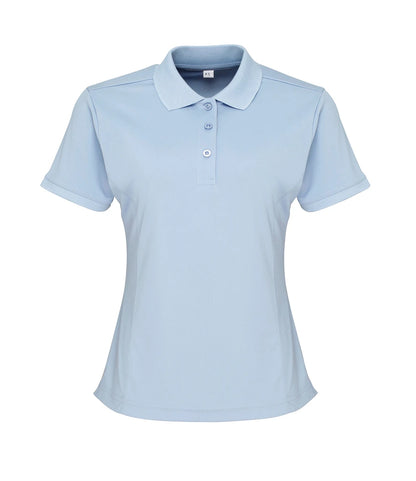 Premier PR616 Ladies Coolchecker Piqué Polo Shirt in Light Blue