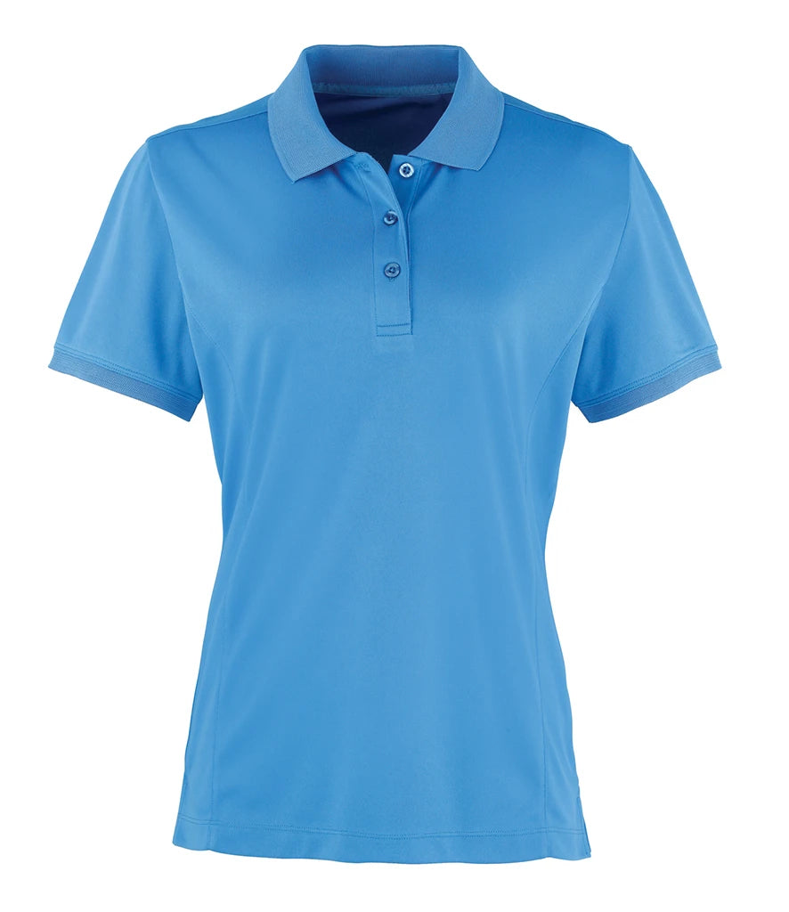 Premier PR616 Ladies Coolchecker Piqué Polo Shirt in Sapphire Blue