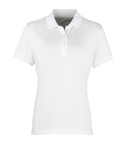 Premier PR616 Ladies Coolchecker Piqué Polo Shirt in White
