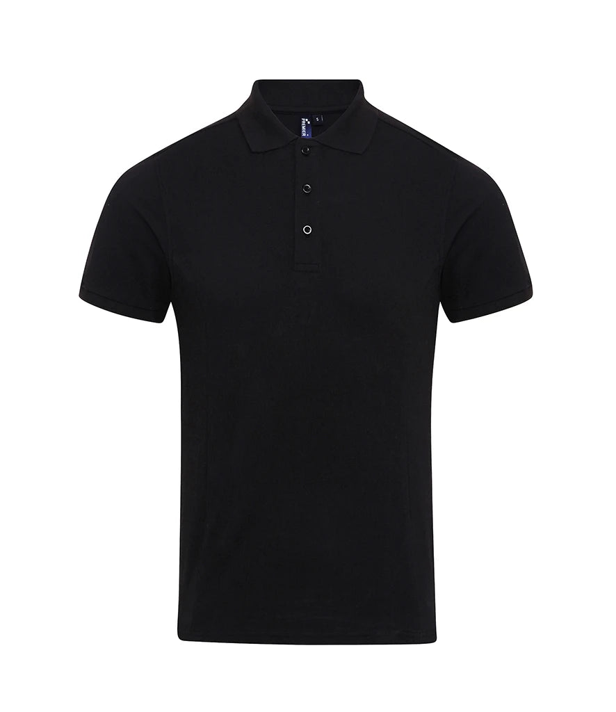 Premier PR630 Coolchecker Plus Piqué Polo Shirt in Black