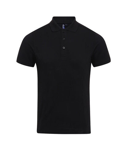 Premier PR630 Coolchecker Plus Piqué Polo Shirt in Black