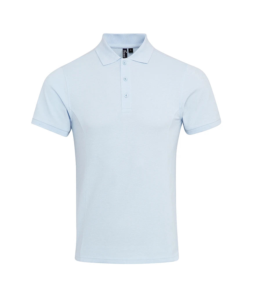 Premier PR630 Coolchecker Plus Piqué Polo Shirt in Light Blue