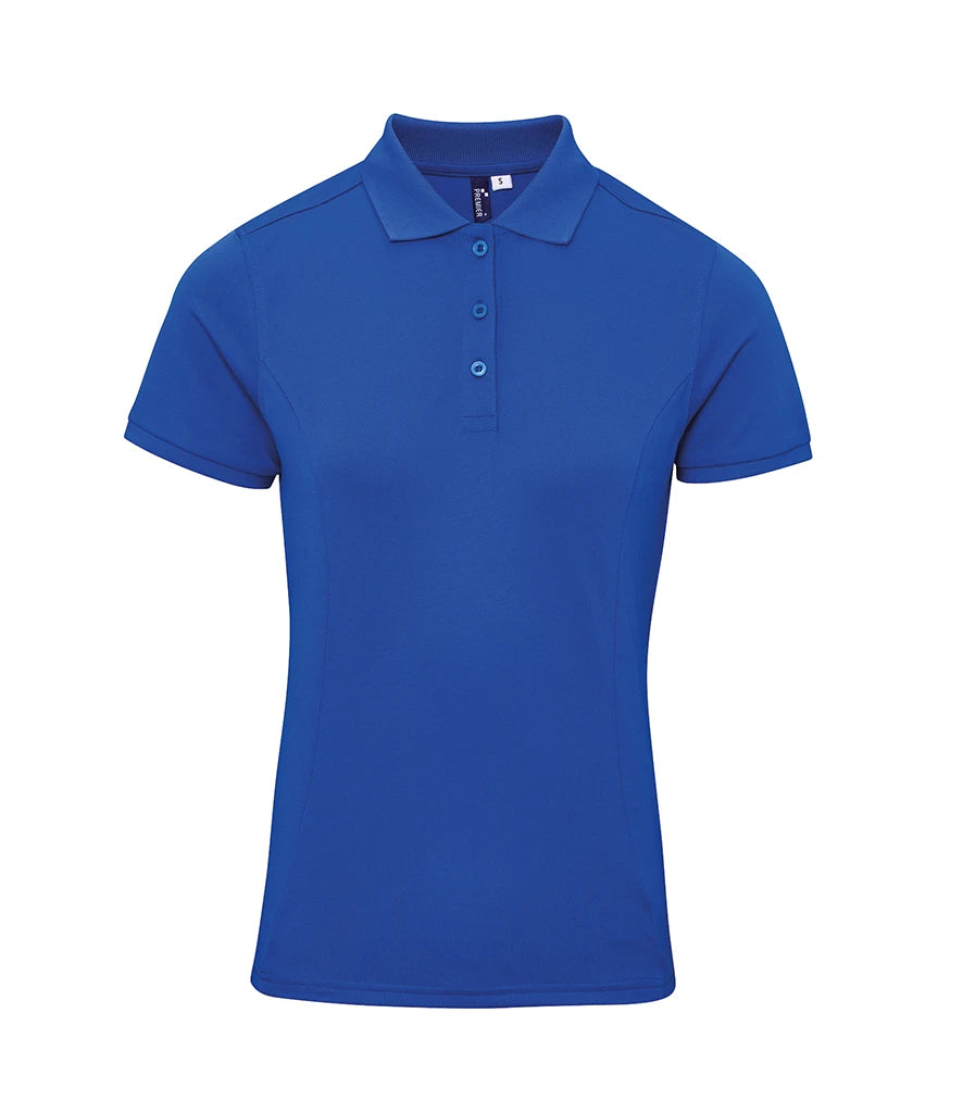 Premier PR632 Ladies Coolchecker Plus Piqué Polo Shirt in Royal Blue