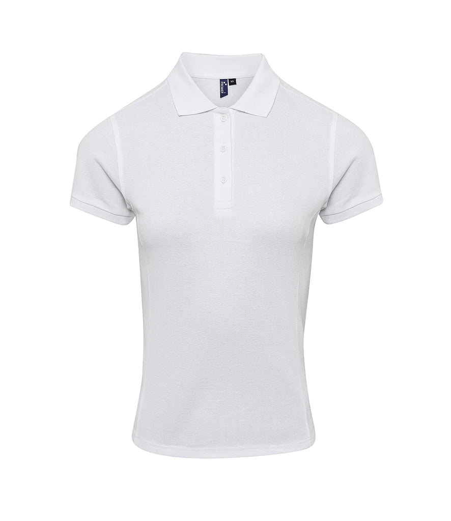 Premier PR632 Ladies Coolchecker Plus Piqué Polo Shirt in White