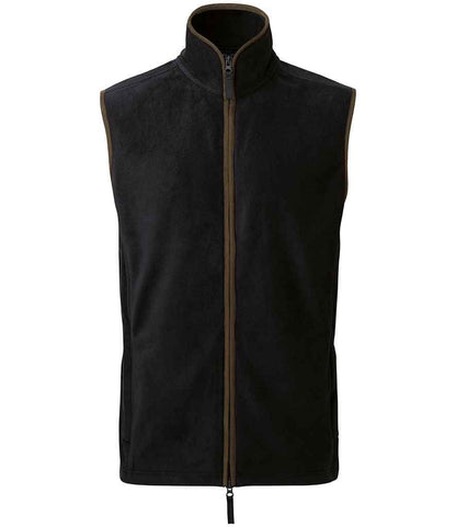 Premier PR803 Premier Artisan Fleece Gilet in Black/Brown