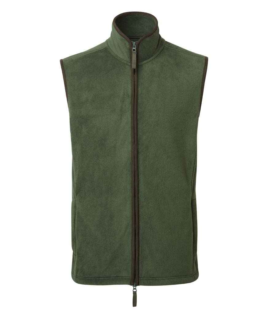 Premier PR803 Premier Artisan Fleece Gilet in Moss Green/Brown