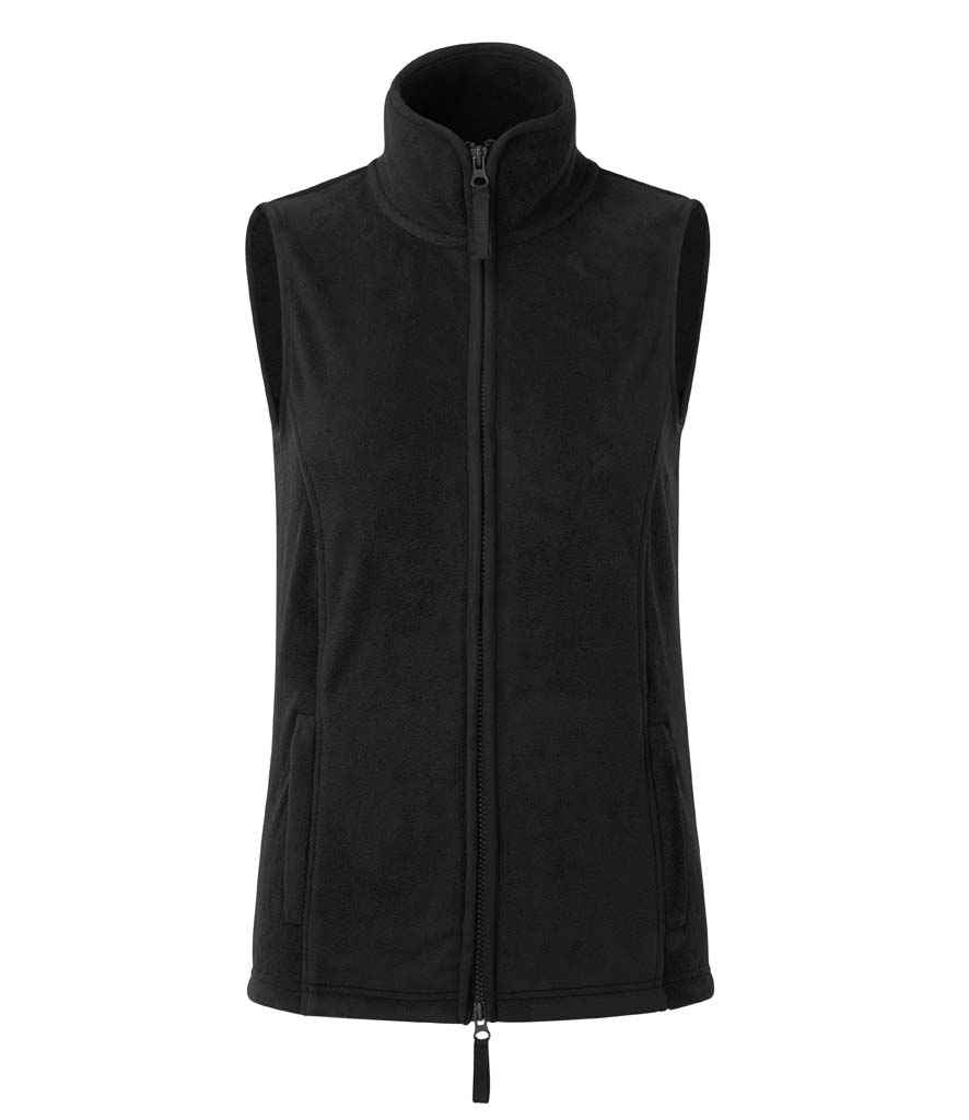 Premier PR804 Ladies Artisan Fleece Gilet in Black/Black