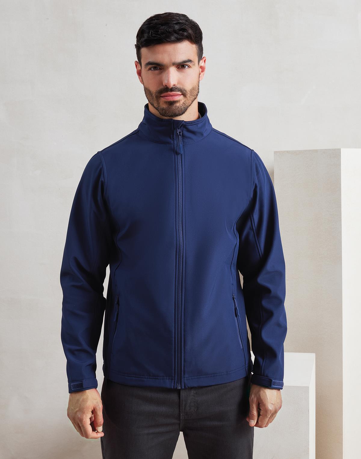Premier PR810 softshell jacket worn by model