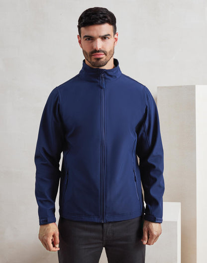 Premier PR810 softshell jacket worn by model