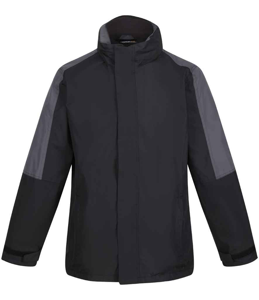 Regatta RG085 Defender III Jacket in Black/Seal Grey