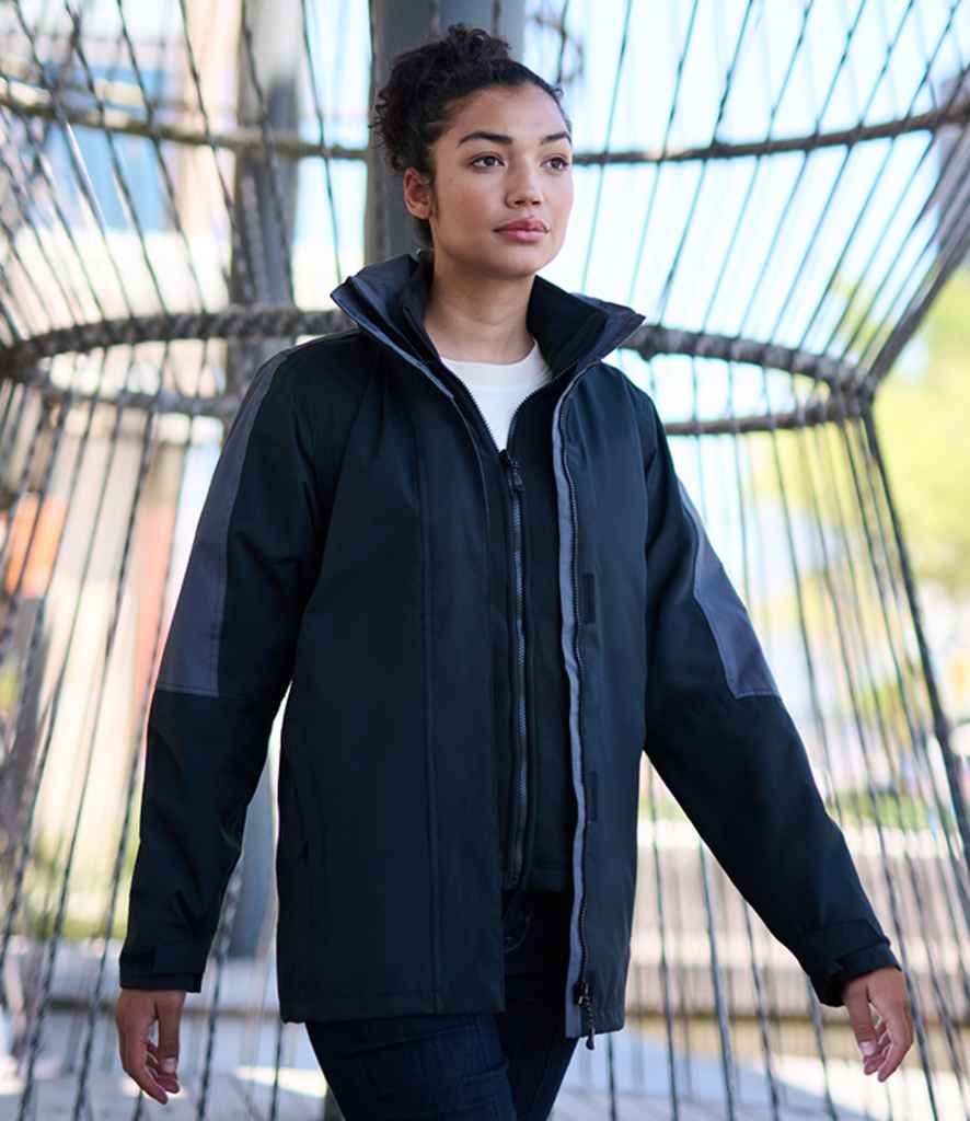Regatta RG086 Ladies Defender III Jacket in Black/Seal Grey
