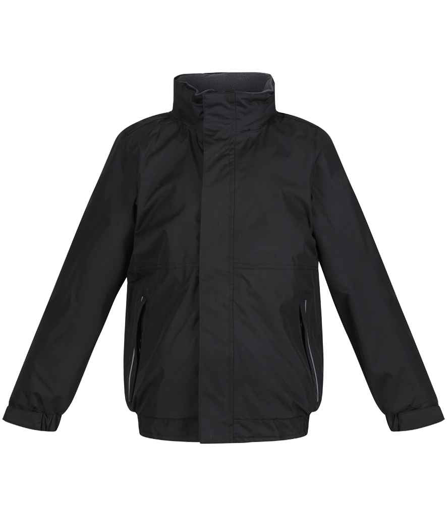 Regatta RG244 Kids Dover Jacket in Black/Ash