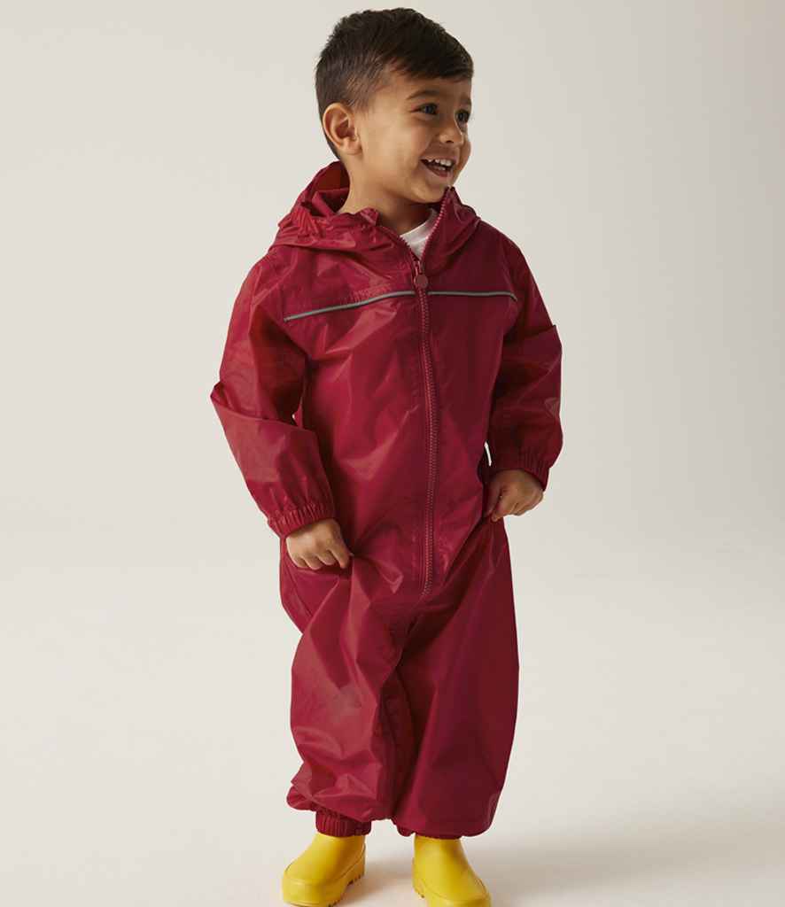 Regatta RG252 Kids Paddle Rain Suit in Classic Red