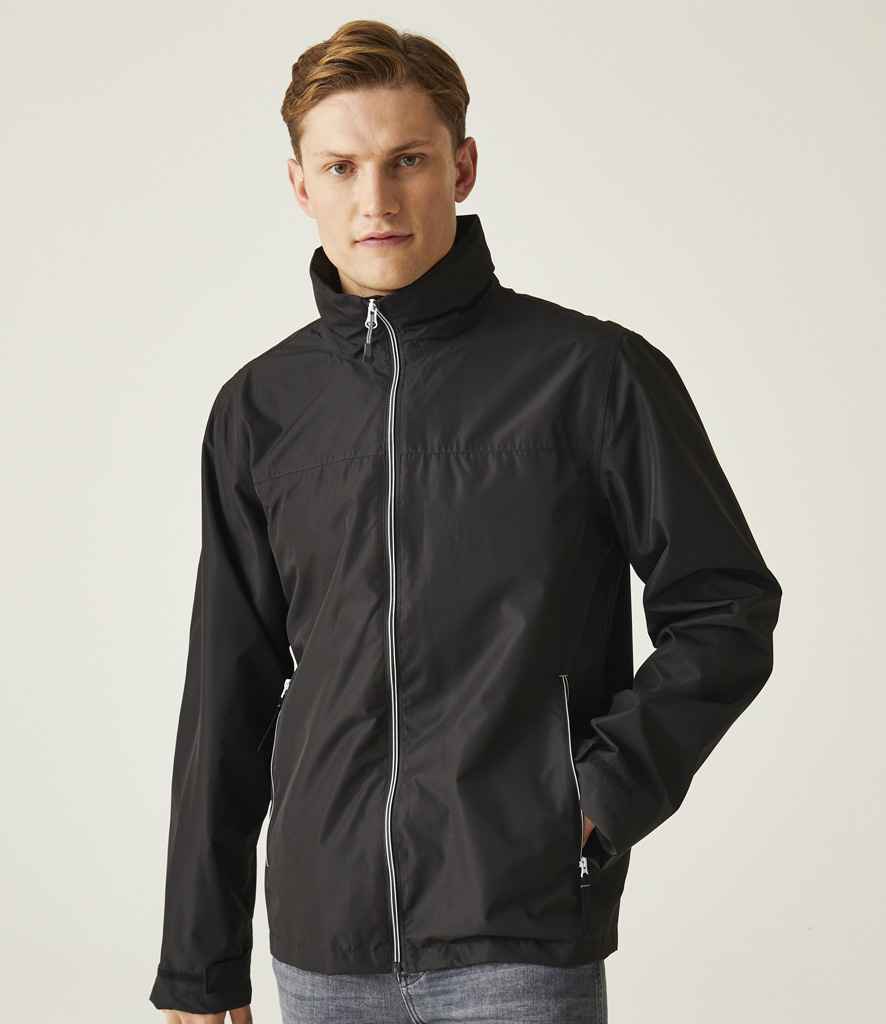 Regatta RG374 Ascender Shell Jacket in Black/Mineral Grey