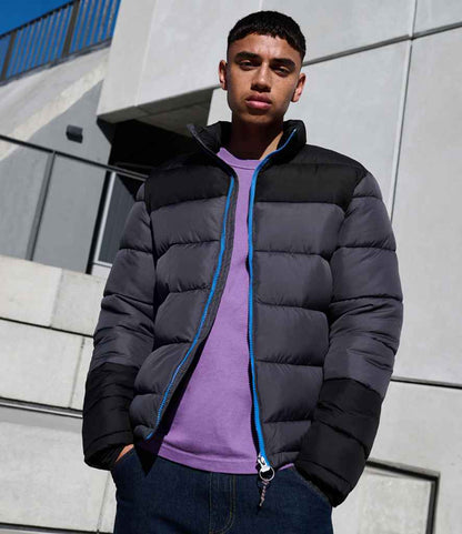 Regatta RG432 Vintage Puffer Jacket in Seal Grey/Black