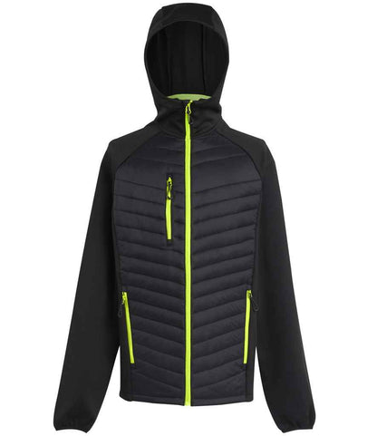 Regatta RG446 Navigate Hybrid Jacket in Black/Lime Green