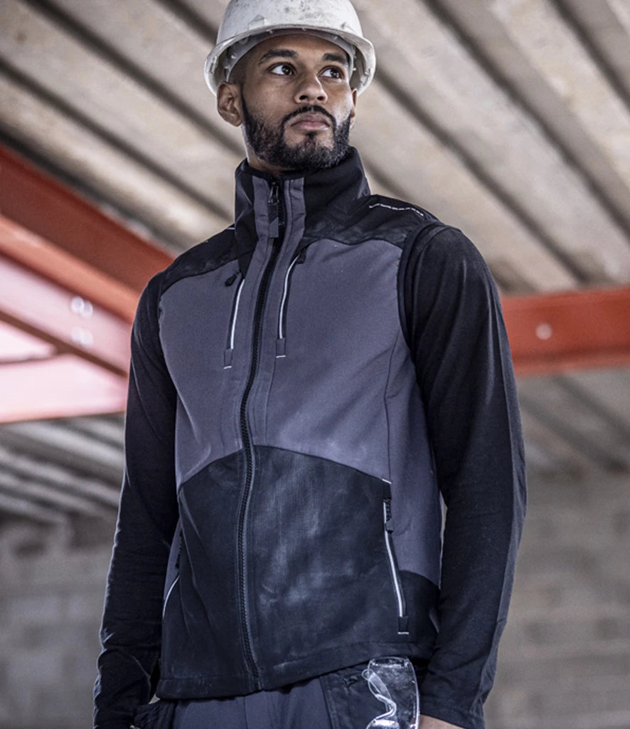Regatta RG681 4TEX Stretch Three Layer Soft Shell Bodywarmer in Slate Grey/Black