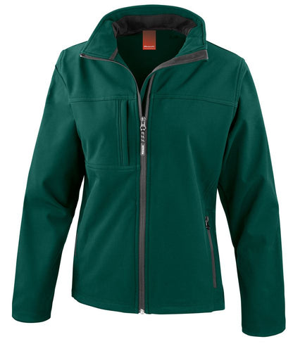 Result RS121F women's classic softshell jacket in bottle green