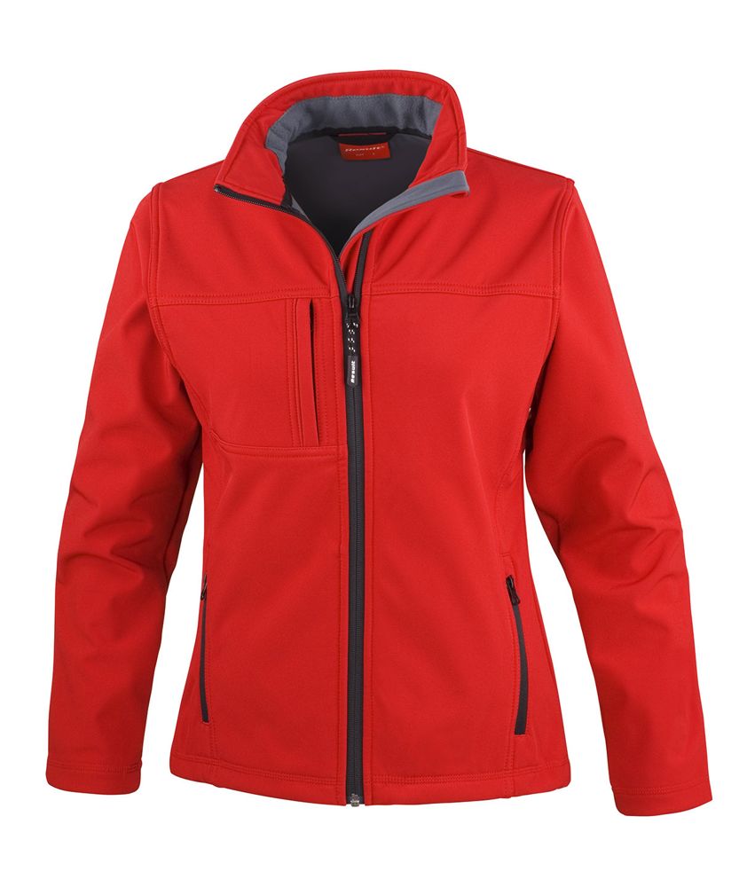 Result RS121F women's classic softshell jacket in red