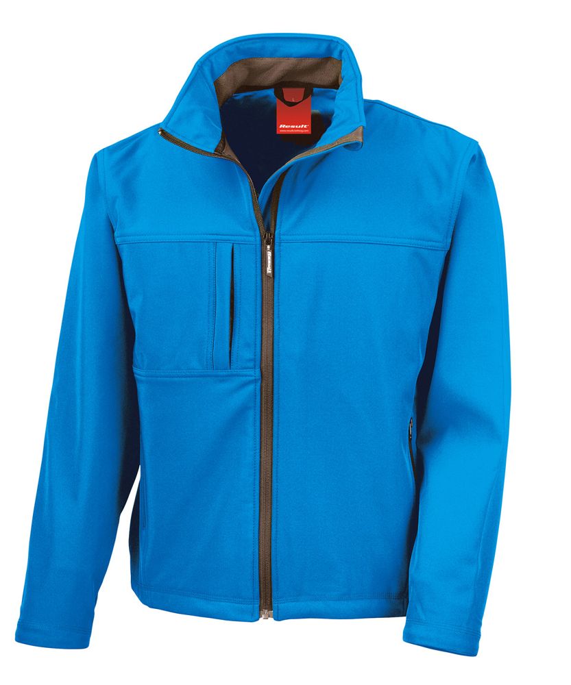 Result RS121M classic softshell jacket in azure blue
