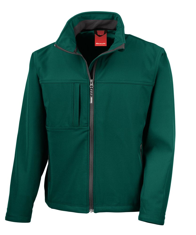 Result RS121M classic softshell jacket in bottle green