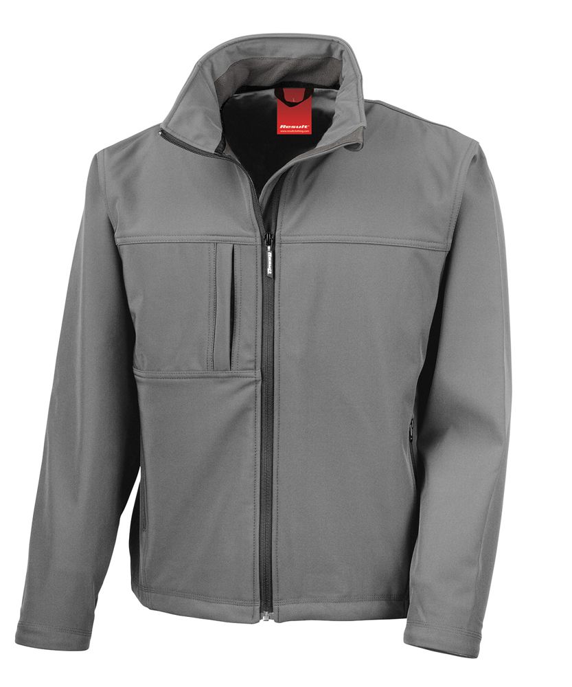 Result RS121M classic softshell jacket in workguard grey