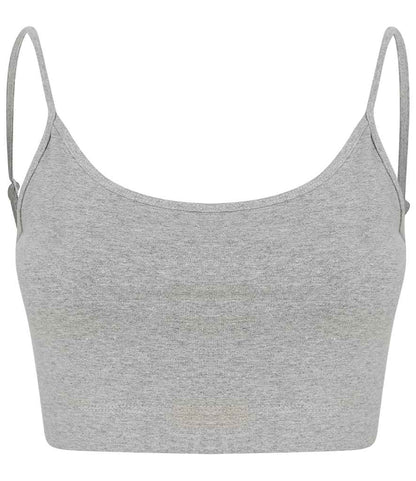 SF Clothing SK230 Ladies Cropped Cami Vest Top in Heather Grey