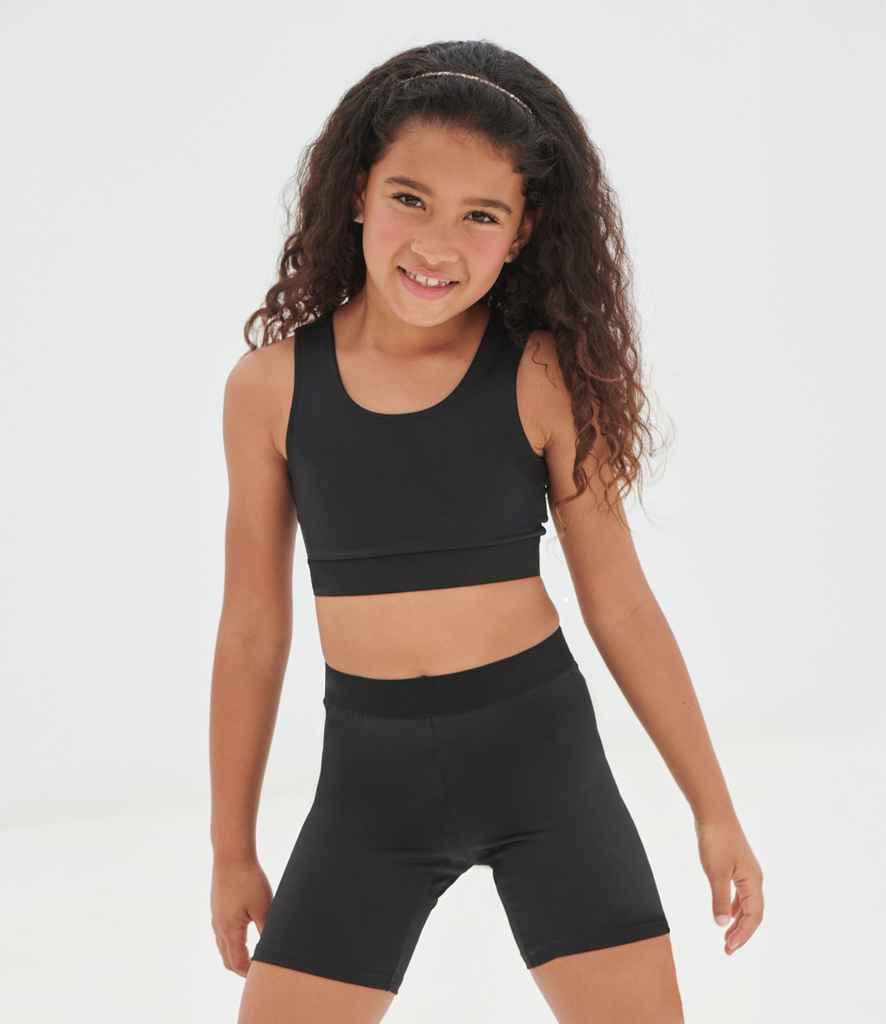 SF Clothing SM236 Kids Fashion Crop Top in Black/Black
