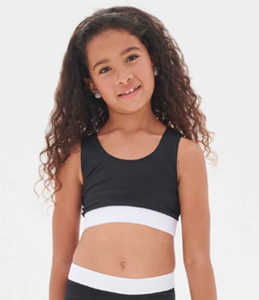 SF Clothing SM236 Kids Fashion Crop Top in Black/White