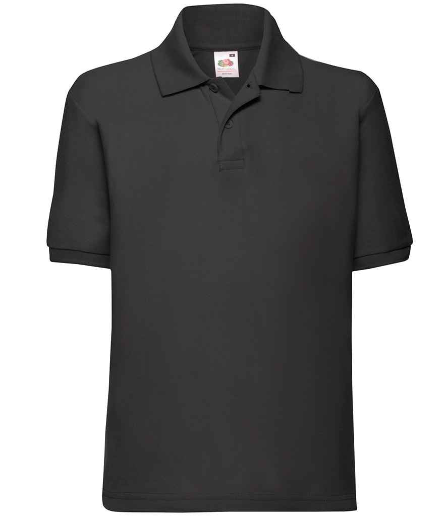 Fruit of the Loom SS11B kids polo in Black