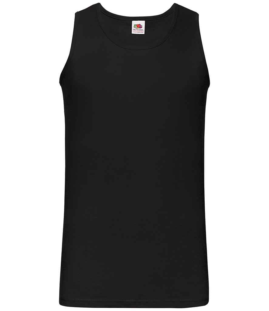 Fruit of the Loom SS18 Athletic Vest in Black