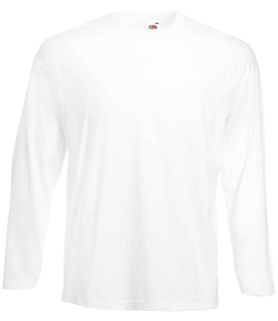 Fruit of the Loom SS21 Long Sleeve Value T-Shirt in White