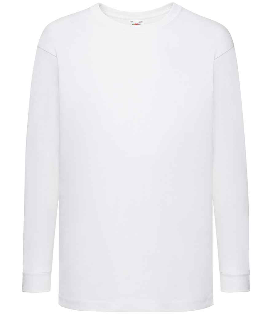 Fruit of the Loom SS21B Kids Long Sleeve Value T-Shirt in White