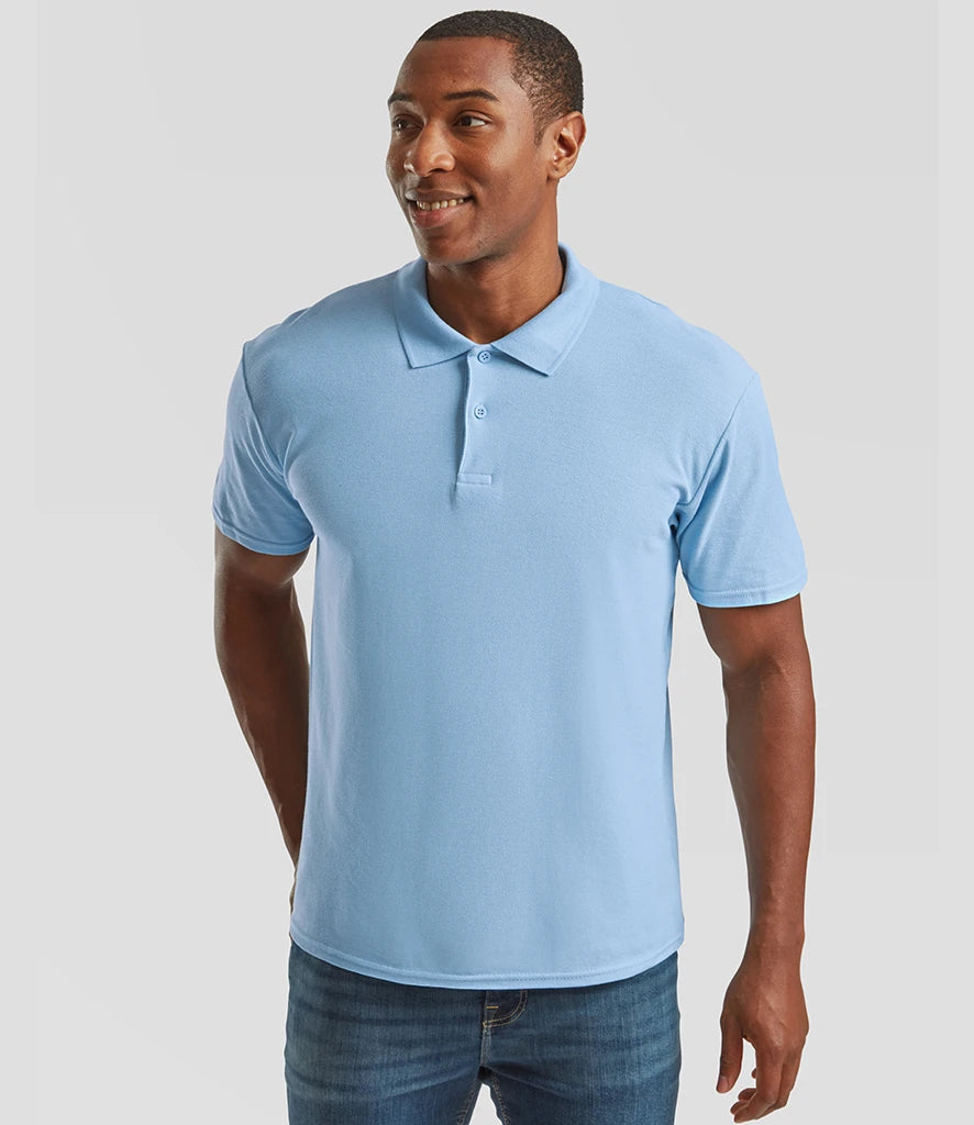 Fruit of the Loom SS229 polo in Sky Blue