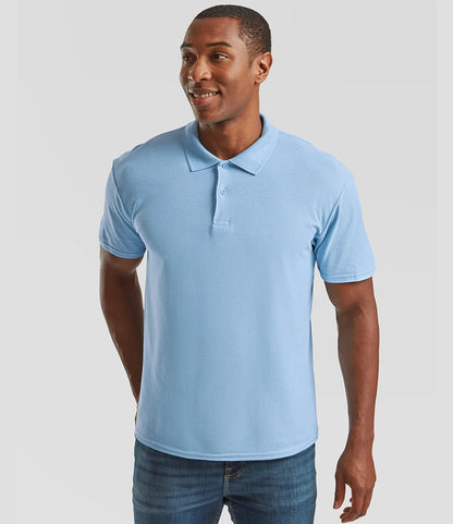 Fruit of the Loom SS229 polo in Sky Blue