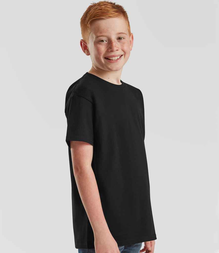 Fruit of the Loom SS620B Kids Iconic 195 T-Shirt in Black
