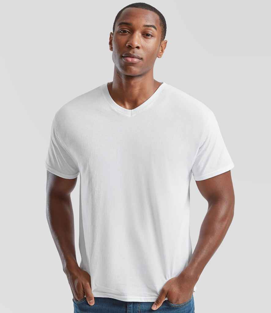 Fruit of the Loom SS631 Original V Neck T-Shirt in White