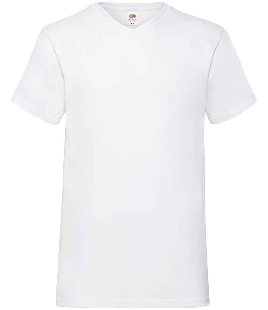 Fruit of the Loom SS7 V Neck Value T-Shirt in White