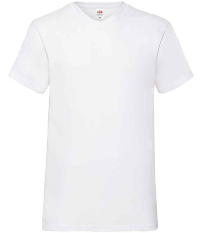 Fruit of the Loom SS7 V Neck Value T-Shirt in White