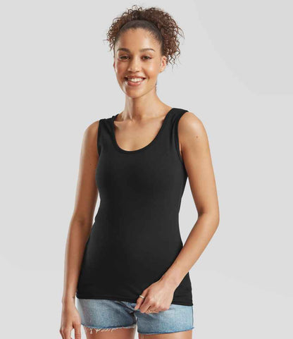 Fruit of the Loom SS704 Lady Fit Value Vest in Black