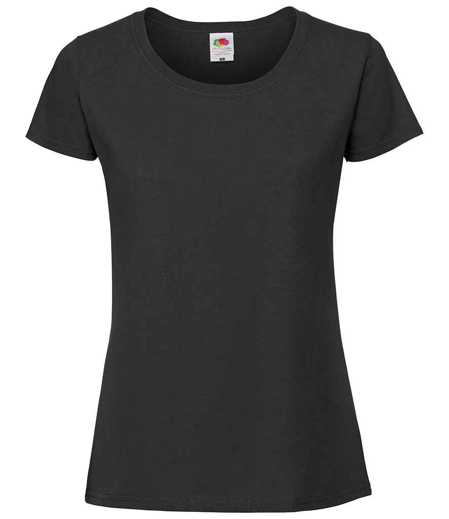 Fruit of the Loom SS720 Ladies Iconic 195 T-Shirt in Black