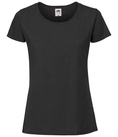 Fruit of the Loom SS720 Ladies Iconic 195 T-Shirt in Black