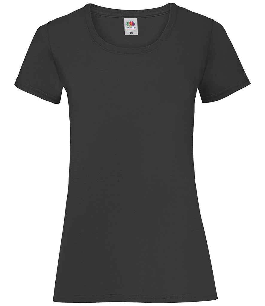 Fruit of the Loom SS77 Lady Fit Value T-Shirt in Black