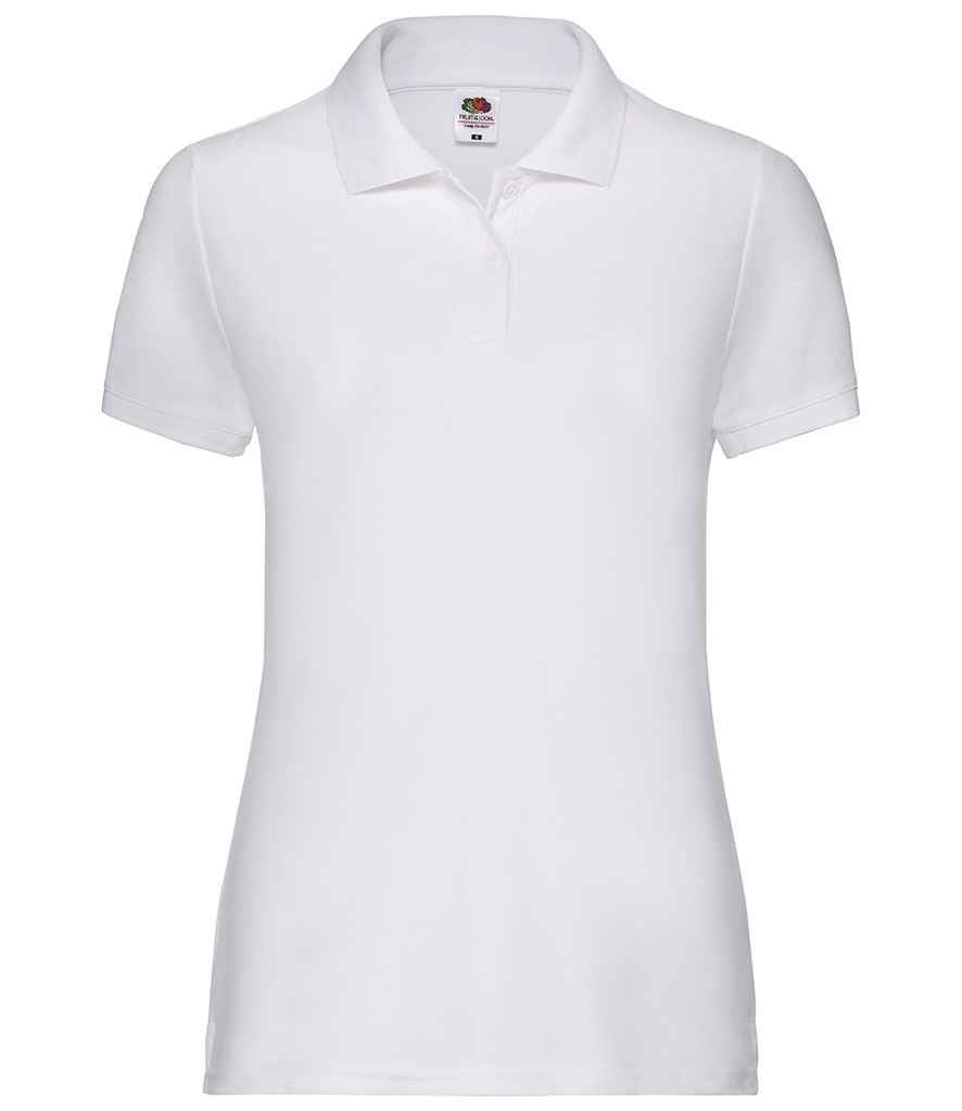 Fruit of the Loom SS86 ladies polo in White