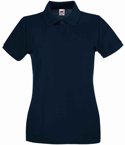 Fruit of the Loom SS89 ladies premium polo in Deep Navy